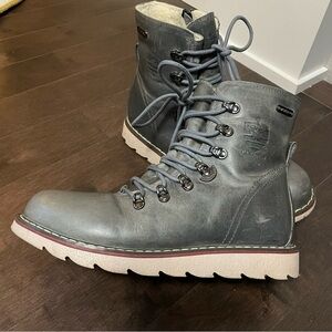 Royal Canadian Women's Cambridge Grey Leather Waterproof Winter Boots Size 9